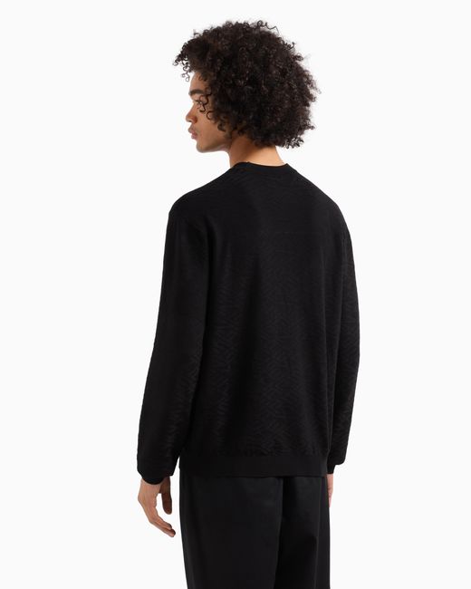 Maglione Girocollo Basic Asv di ARMANI EXCHANGE in Black da Uomo