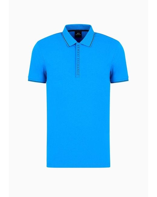 Armani Exchange Poloshirt Aus Baumwolle in Blue für Herren