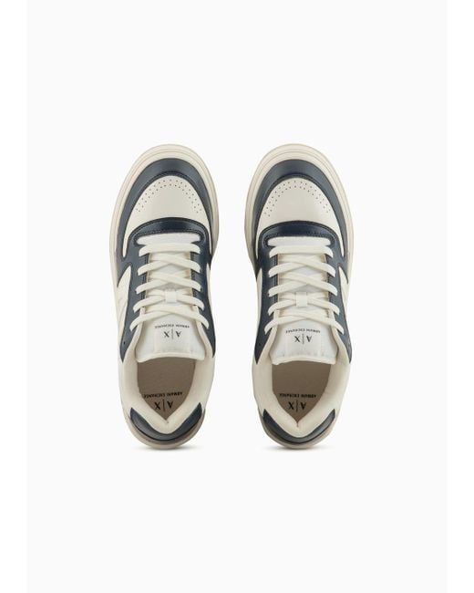 Armani Exchange White Sneakers With Logo for men