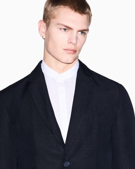 ARMANI EXCHANGE Blue Two-Button Jacket for men