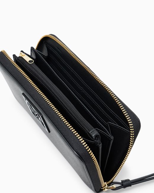 ARMANI EXCHANGE Black Zip-Around Wallet