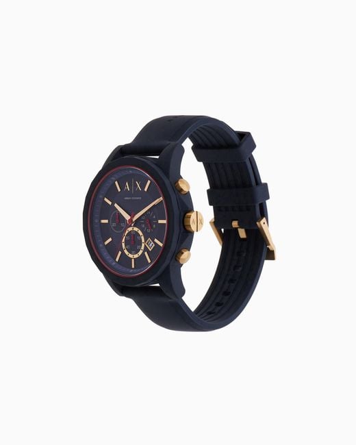 ARMANI EXCHANGE Blue Chronograph Movement Watch With Strap for men