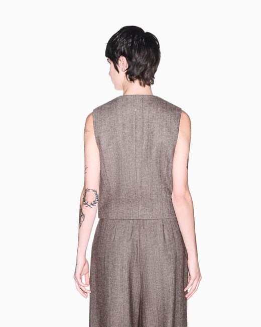ARMANI EXCHANGE Brown Regular Fit Waistcoat