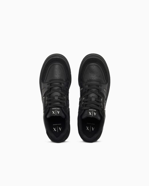 ARMANI EXCHANGE Black Sneakers for men