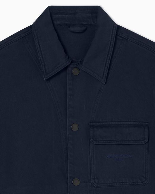 ARMANI EXCHANGE Blue Cotton Bull Denim Blouson for men