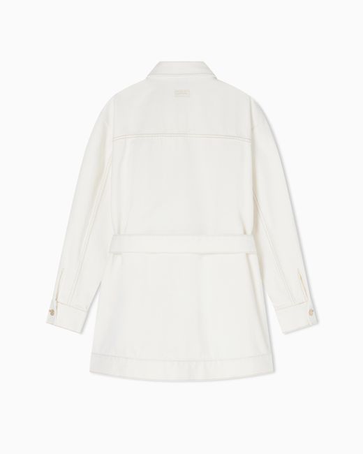 ARMANI EXCHANGE White Rigid Denim Jacket