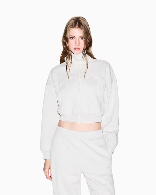 Veste Courte Avec Zip Et Col Montant ARMANI EXCHANGE en coloris White