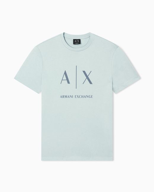 ARMANI EXCHANGE Blue Slim Fit T-Shirt Essential Cotton Jersey for men