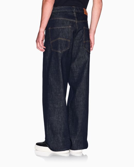 Vaqueros Holgados J83 De Mezcla De Algodón ARMANI EXCHANGE de hombre de color Blue