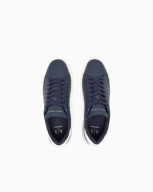 ARMANI EXCHANGE Blue Sneakers for men