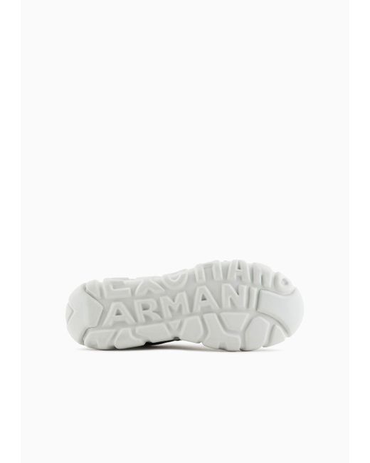 Sneakers Chunky In Pelle Con Mix Di Colori di Armani Exchange in White da Uomo
