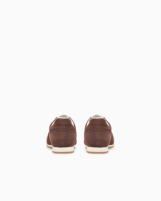 ARMANI EXCHANGE Brown Technical Fabric Sneakers
