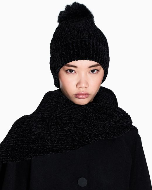 Knitted Scarf di ARMANI EXCHANGE in Black