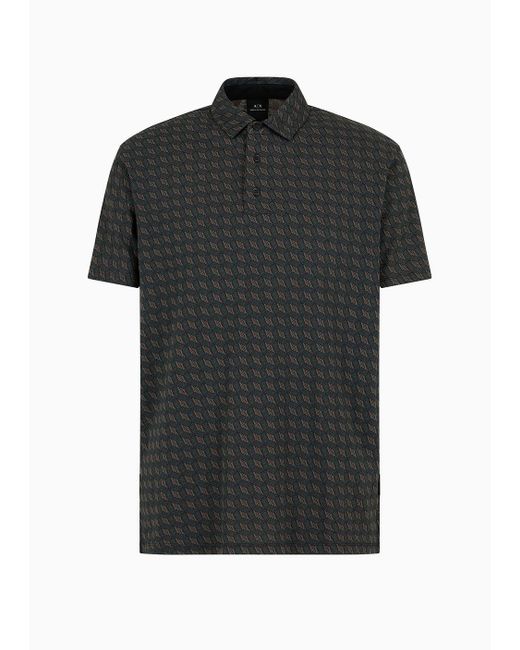 Armani Exchange Black Polo Shirts for men