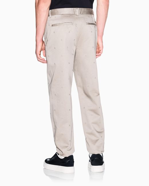 ARMANI EXCHANGE White Cotton Trousers for men