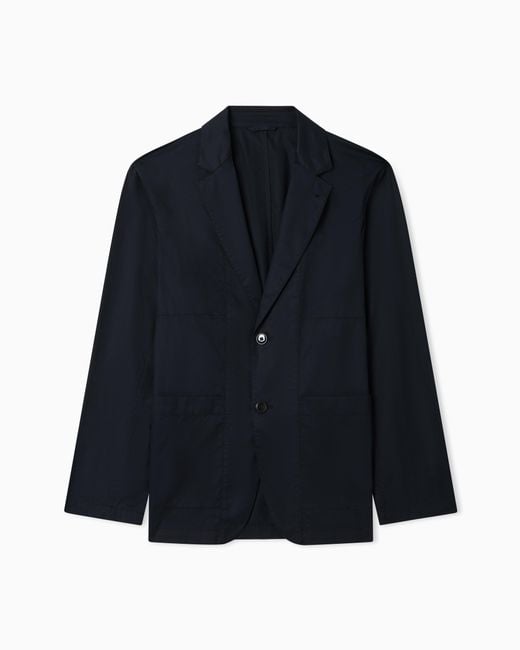 ARMANI EXCHANGE Blue Cotton Twill Jacket for men