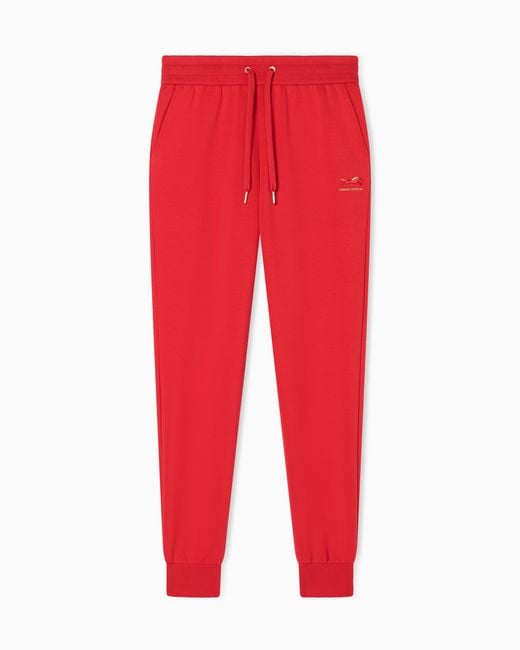 ARMANI EXCHANGE Red Scuba Stretch Sports Pants