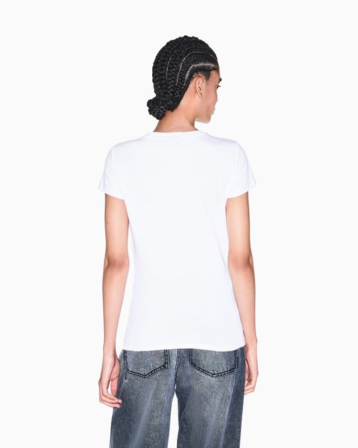 ARMANI EXCHANGE White Slim Fit T-Shirt