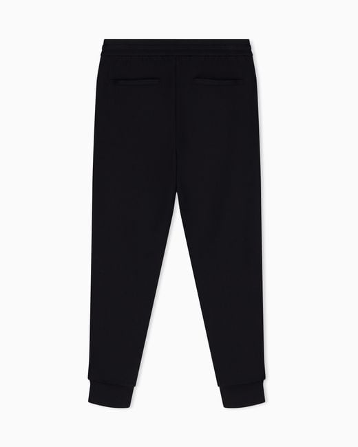 ARMANI EXCHANGE Blue Regular Fit Trousers Jersey With Bonded Stretch Cotton for men