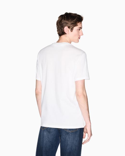 ARMANI EXCHANGE White Slim Fit T-Shirt for men