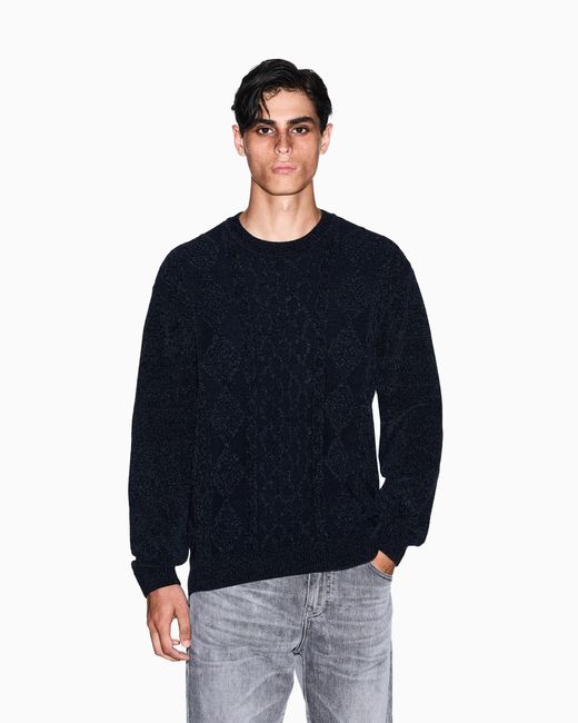 Pull En Maille Tissée ARMANI EXCHANGE pour homme en coloris Blue