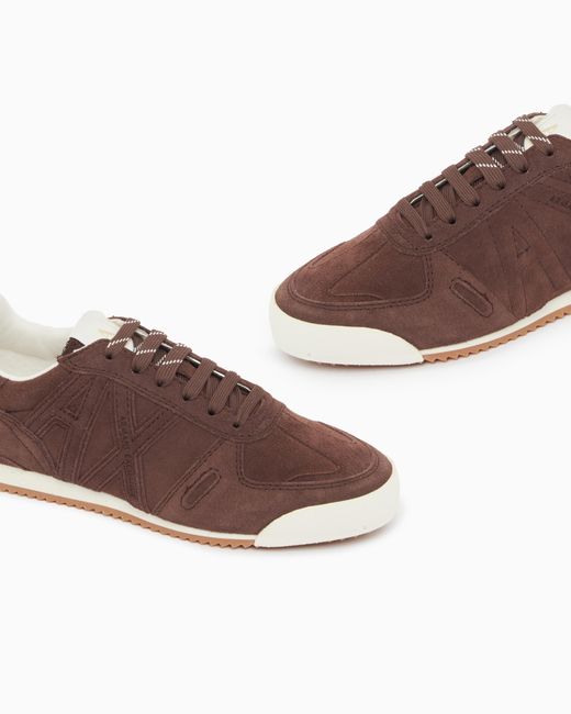 ARMANI EXCHANGE Brown Technical Fabric Sneakers