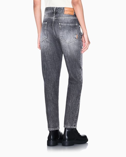 ARMANI EXCHANGE Gray Oversized Fit 5 Pockets Denim Pant