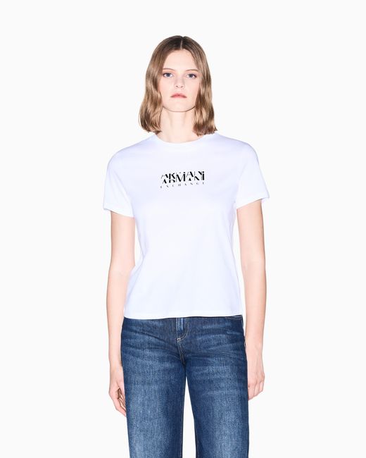ARMANI EXCHANGE White Oversized Fit T-Shirt