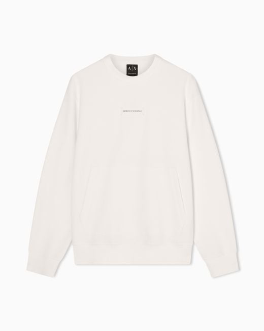ARMANI EXCHANGE White Cotton Sweatshirt for men