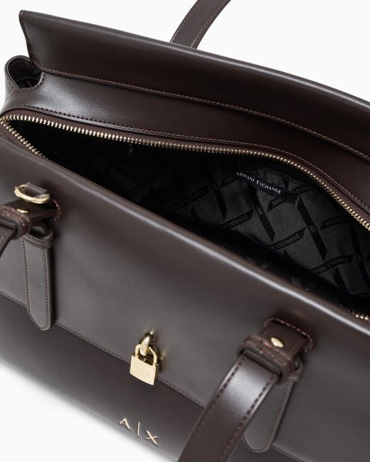 ARMANI EXCHANGE Black Tote Shopping Bag