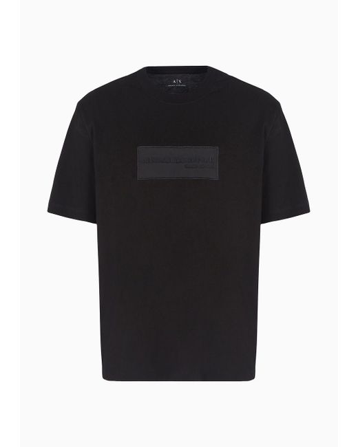 Armani Exchange Black Relaxed Fit T-shirts for men