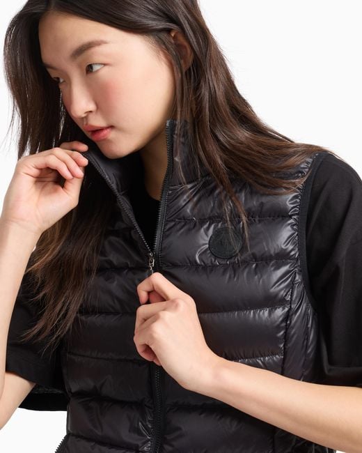 ARMANI EXCHANGE Black Sleeveless Padded Down Jacket