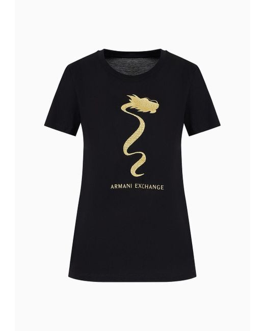 Armani Exchange Black Lunar New Year T-shirt