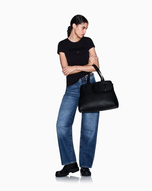 ARMANI EXCHANGE Black Slim Fit T-Shirt
