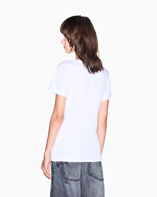 ARMANI EXCHANGE White Regular Fit T-Shirt