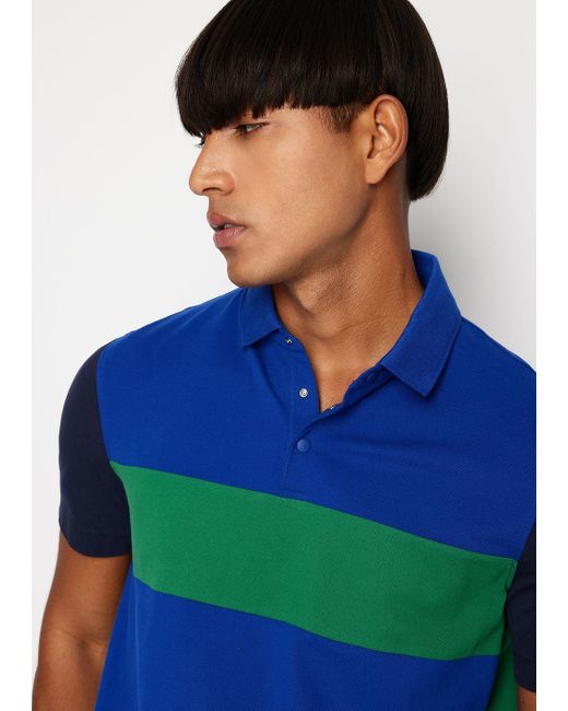Armani Exchange Polo Asv in Blue for Men | Lyst