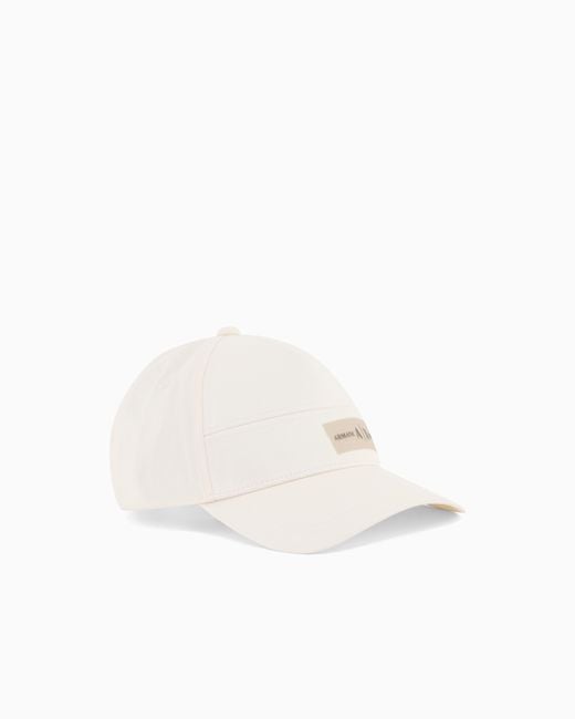 ARMANI EXCHANGE White Cotton Hat for men
