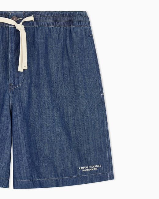 ARMANI EXCHANGE Blue Regular Fit Shorts for men