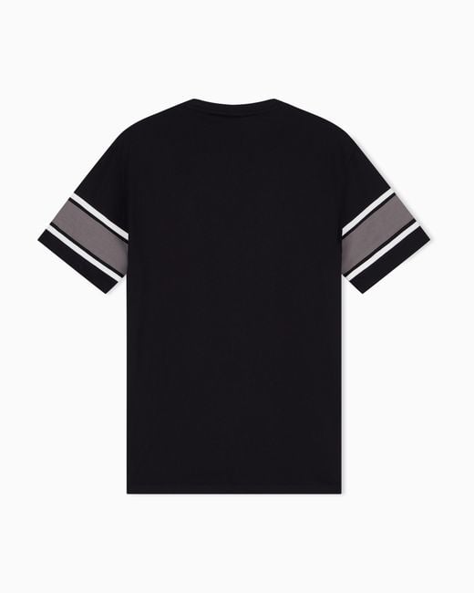 ARMANI EXCHANGE Black Slim Fit T-Shirt Cotton Jersey for men
