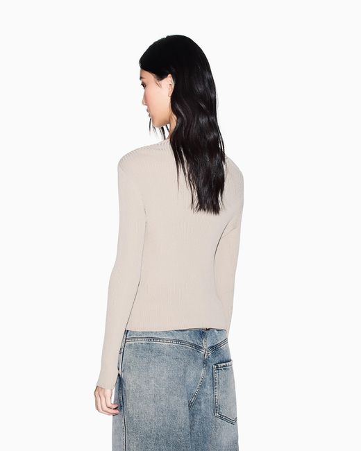 ARMANI EXCHANGE White Fitted Cardigan
