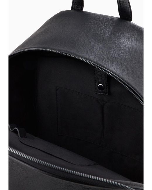 Armani Exchange Blue Matte Backpack for men