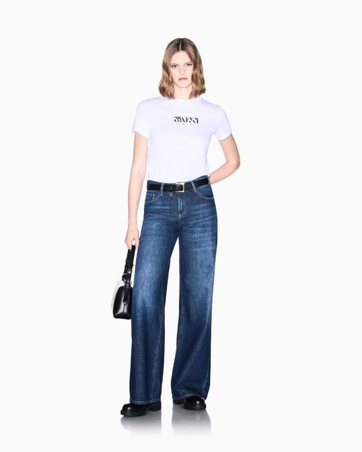 ARMANI EXCHANGE White Oversized Fit T-Shirt