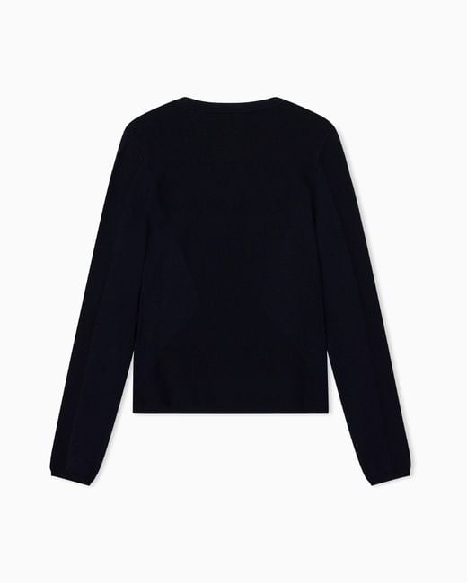 ARMANI EXCHANGE Blue Regular Fit Pullover Knitted