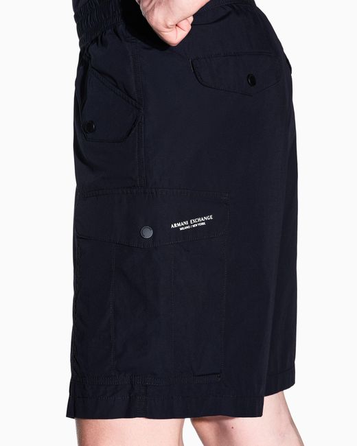 ARMANI EXCHANGE Blue Regular Fit Shorts for men