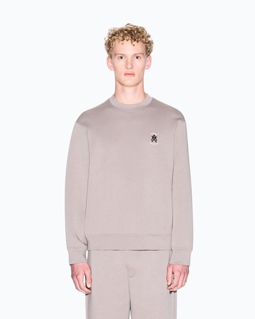ARMANI EXCHANGE Pink Crewneck Sweatshirt With Logo for men