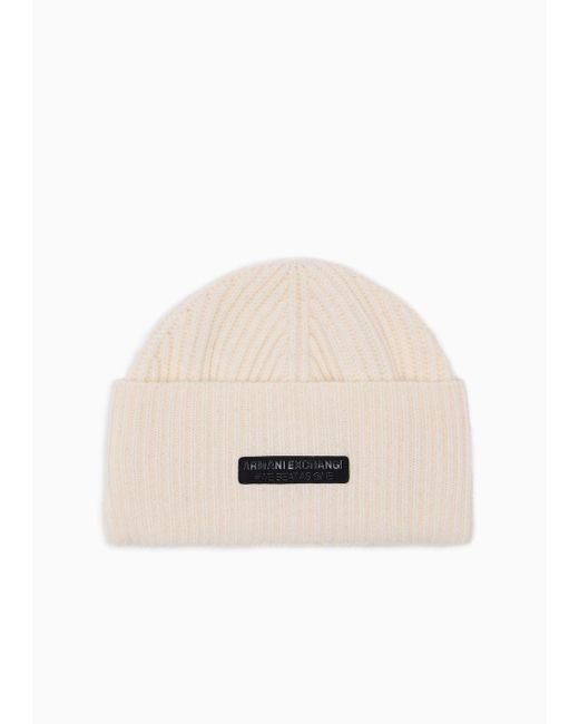 Armani Exchange Beanie Armani Sustainability Values in Natural for Men |  Lyst