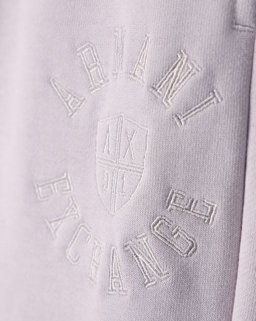 ARMANI EXCHANGE Pink Regular Fit Trousers Cotton French Terry