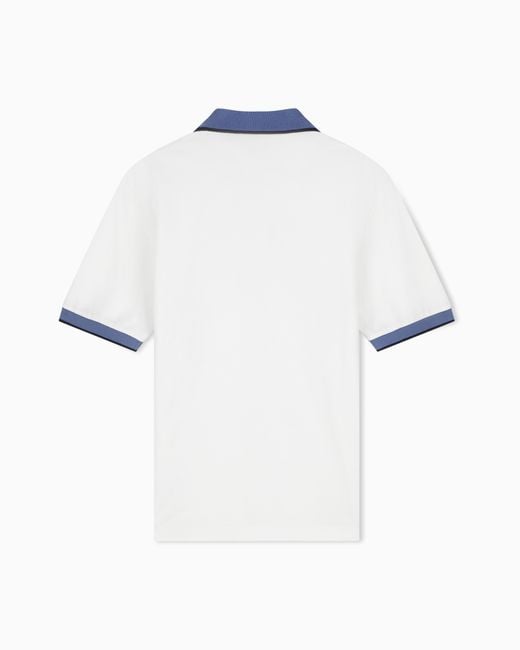 ARMANI EXCHANGE White Regular Fit Polo Shirt for men