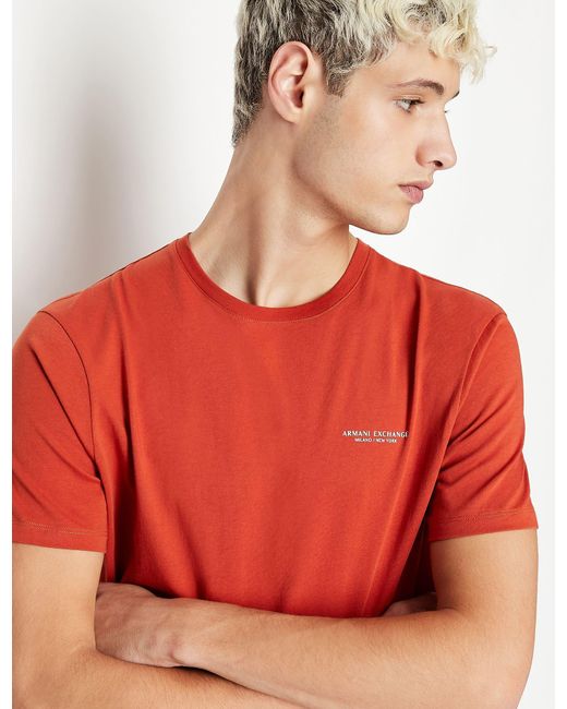 orange armani exchange shirt