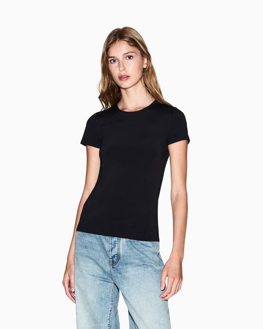 ARMANI EXCHANGE Black Technical Slim Fit Top